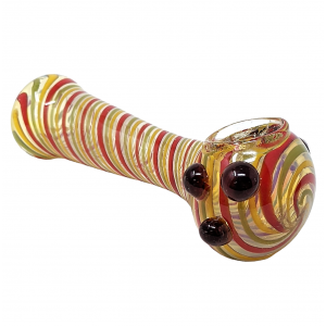 4" Rasta Swirl Rod Art Hand Pipe [ISP342]