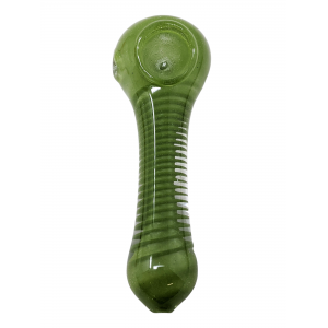 4" Frit Spiral Art Hand Pipe Assorted Colors [ISP492]