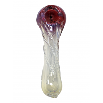 4" Frit Head R4 Swirl Art Hand Pipe Assorted Colors [ISP509]