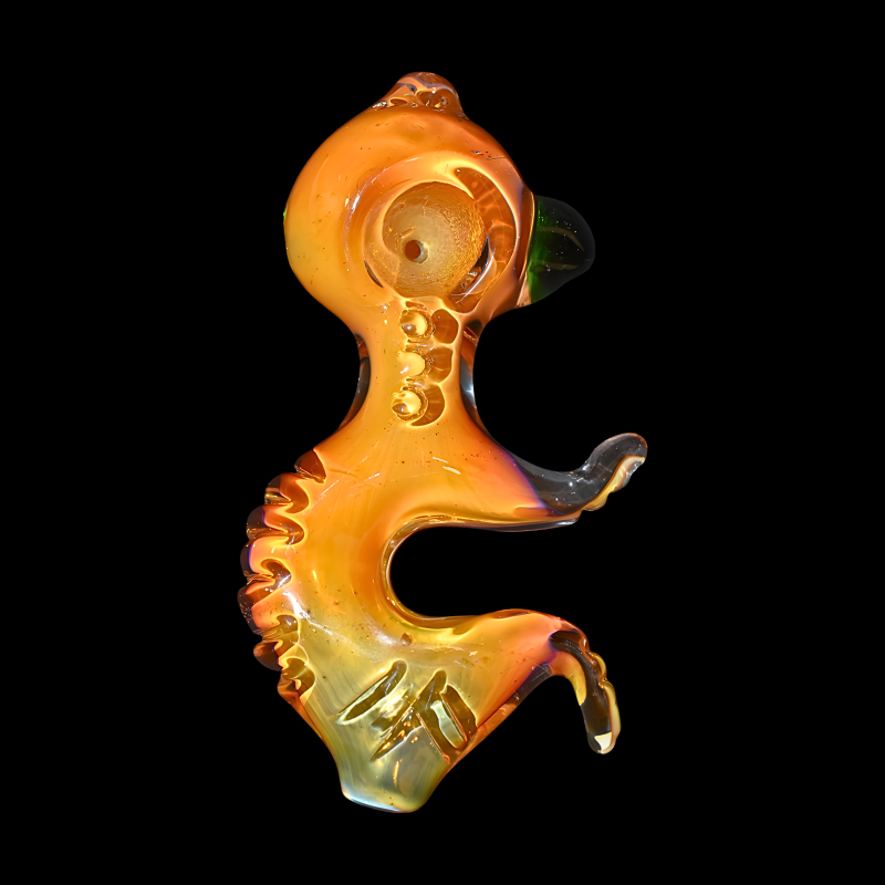 5.5" Hollow Curve Grip Gold Premium Spoon Pipe