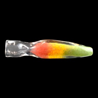 3" Straight Art Rasta Chillum - 2 Pk [JG148]