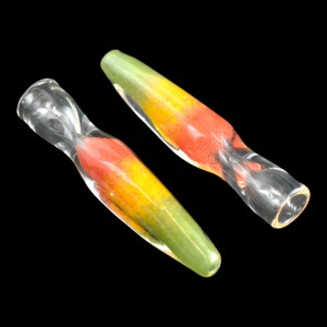 3" Straight Art Rasta Chillum - 2 Pk [JG148]