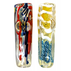 3" Silver Fumed Twisted Design Squire Block Hand Pipe (Pack of 2) - [JP135]