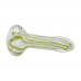 3.5 inch silver fumed line art glass hand pipe