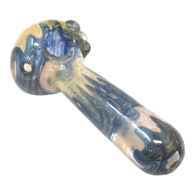 4" Wig wag Dicro Art Spoon Hand Pipe - [KK03]