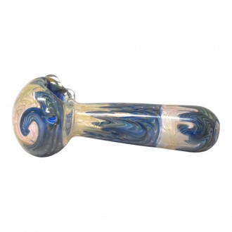 4" Wig wag Dicro Art Spoon Hand Pipe - [KK03]