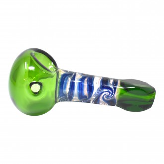 3.5" Midnight Wig wag Dicro W/ Color Tube Joint Spoon Hand Pipe - [KK04]