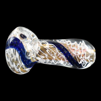 2.5" Gold Fumed Twisted Dicro Art Hand Pipe - [KK08]