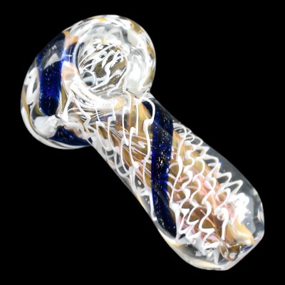 2.5" Gold Fumed Twisted Dicro Art Hand Pipe - [KK08]