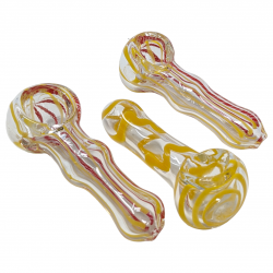 3" Twisted Line Art Hand Pipe (Pack of 3) - [KP09]