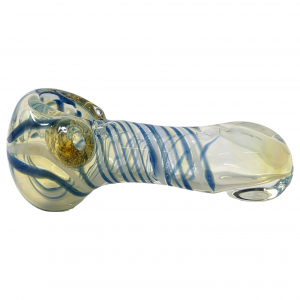 3" Silver Fumed Spiral Art Hand Pipe (Pack of 5) - [KP10]