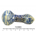 7.5" Silver Fumed Twisted Line Hand Pipe - [KP26]