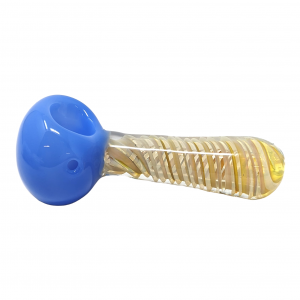 5" Silver Fumed Color Tube Head Hand Pipe (Pack of 2) - [NAP11]