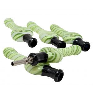 Spiral Art Donut Nectar Collector with Metal Tip (Pack of 5) - [SGNC002]