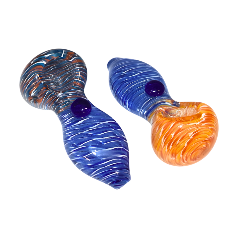 3.5" Flat Mouth Assorted Spoon Pipe – 2ct Pack