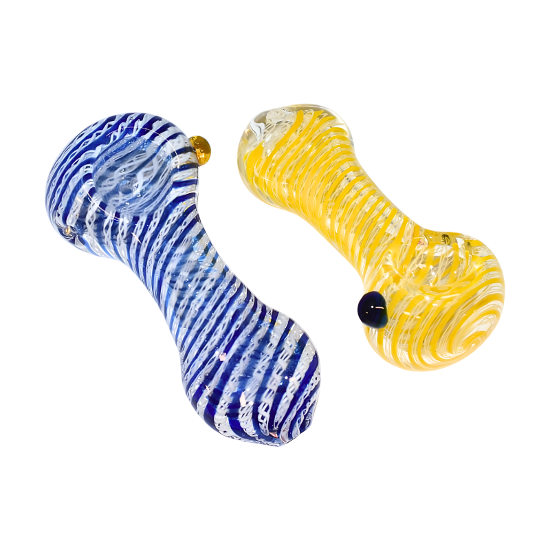 3.5" Twirl Twisted Mouth Premium Hand Pipe – 2ct Pack