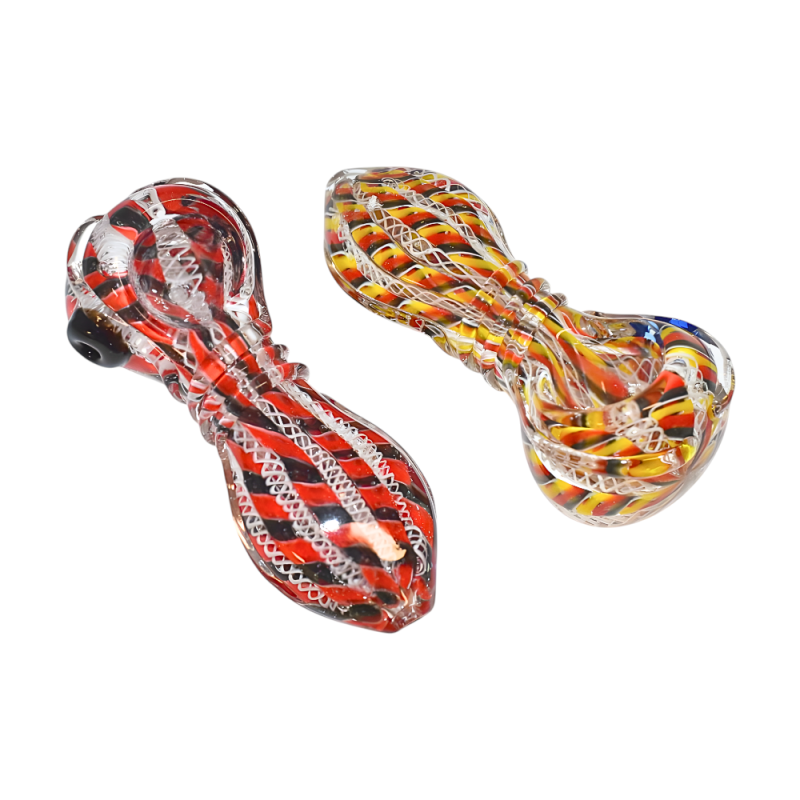 3.5" Twisted Line Flat Mouth R4 Work Premium Hand Pipe – 2ct Pack