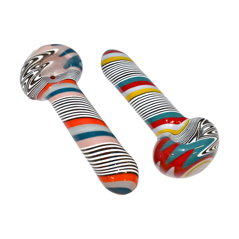4.5" Wig-Wag Design Premium Hand Pipe – 2ct Pack