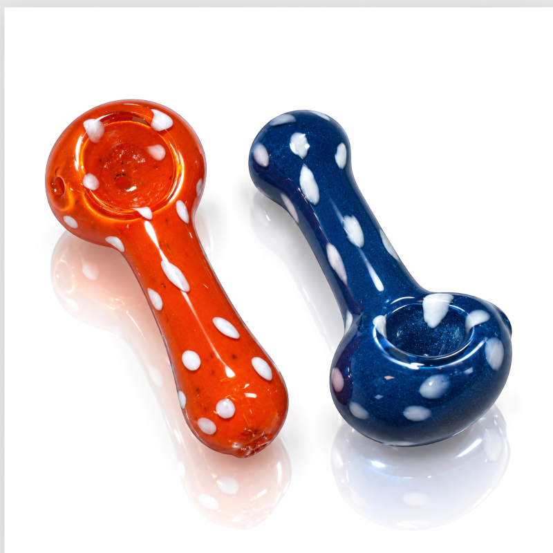 3.5" ISO Polka-Dot Premium Glass Hand Pipe – 2ct Pack