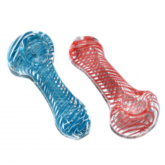 3.5" Twisted Line Art Premium Hand Pipe – 2ct Pack