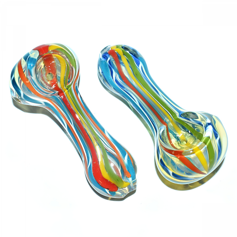 3 inch rasta stripe premium hand pipe 2ct pack