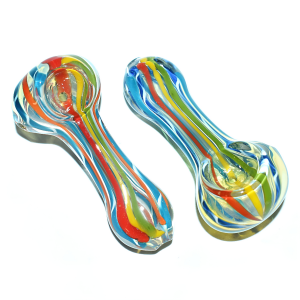 3 inch rasta stripe premium hand pipe 2ct pack