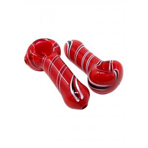 3.5" Twisted Line Art Spoon Hand Pipe (Pack of 2) [RJA14]