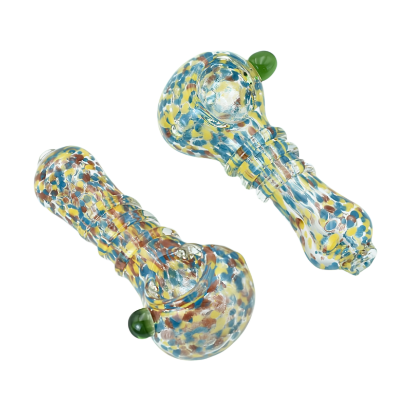 2.5" R4 Work Frit Art Spoon Pipe – 5Ct Pack