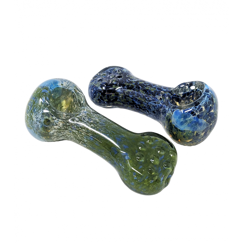 3" Frit & Fumed Art Hand Pipe (Pack of 2) - [RJA42]