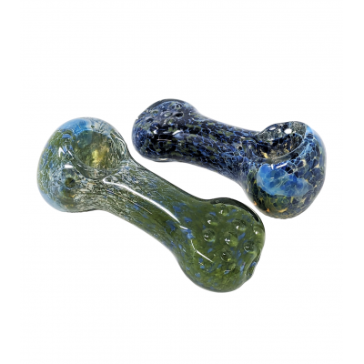 3" Frit & Fumed Art Hand Pipe (Pack of 2) - [RJA42]