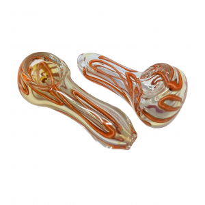 2.5 Silver Fumed Inside Out Hand Pipe (Pack of 2) - [RJA58]