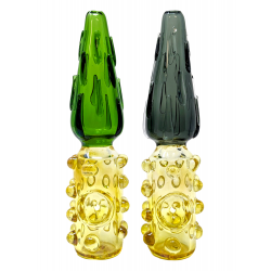 6" Assorted Color Pineapple Shape Hand Pipe - 2 Pack [RJA76]