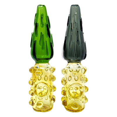 6" Assorted Color Pineapple Shape Hand Pipe - 2 Pack [RJA76]