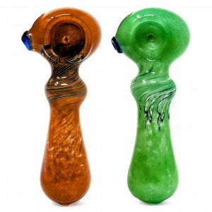 4.5" Reticello Wonders Frit Art Spoon Hand Pipe - 2Pk [RJA87]