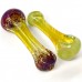 4.5" Frit Charm, Flat Mouth Silver Fumed Hand Pipe - 2Pk [RJA88]