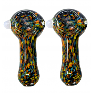 2.5" Mix Frit Art Hand Pipe (Pack of 2) - [RKD05]