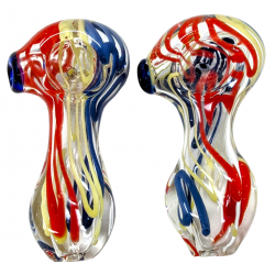 3" Slyme Rod Art Twisted Body Hand Pipe (Pack Of 2) - RKD12]