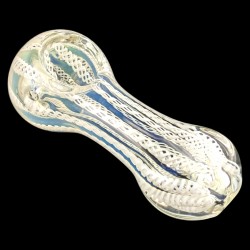 3" Twisted Rope Glass Hand Pipe - [RKD49]