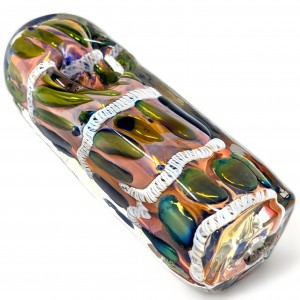 4" Gilded Whimsy The Bubble-Kissed Artistry Tube Hand Pipe - [RKD77]