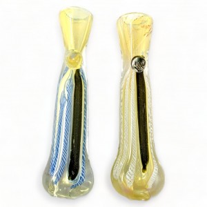 3" Radiant Threads Gold-Fumed Dicro Net Chillum Hand Pipes - 2pk [RKD78]