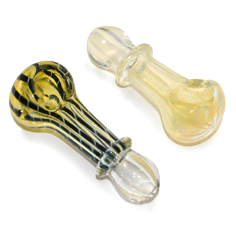 3" Silver Fumed Single Rim Spoon Hand Pipe – 2ct Pack