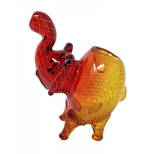 Net Art Colored Elephant Hand Pipe [RKGS29]