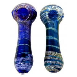4.5" Gold Fumed Assorted Design Hand Pipes - (Pack of 2) [RKGS60]