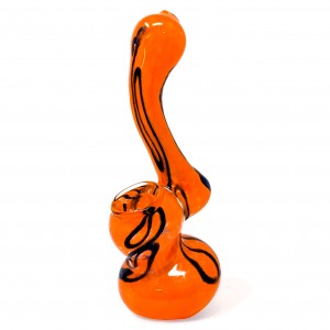 6" Frit Art Twisted Trail Bubbler Hand Pipe 1pk - [RKGS67]