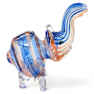 2.5" Tiny trunks, Spiraled Dreams Mini Elephant Hand Pipe 1pk Assorted Color - [RKGS78]