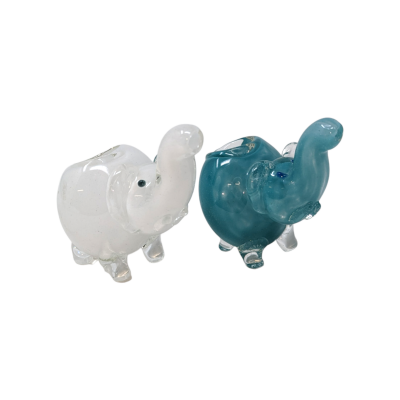 3'' Solid Color Elephant Hand Pipe - (Pack of 2) [RKD97]
