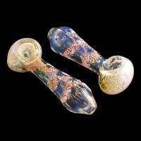 4" Frit Art Twisted Rope Hand Pipe - 2 Pack [SA-33]