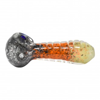 4" Frit Art Chromatic Chills Spoon Hand Pipe - 2 Pack [SA-9]