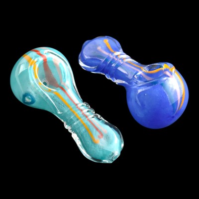 3.25" R Four Solid Mix Colour Hand Pipe (Pack Of 2) [SDK584]