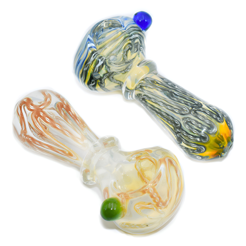3.25" Full Twisting Colored Glass Hand Pipe – 2ct Pack